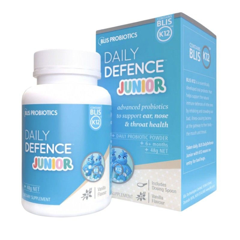 Men vi sinh tai mũi họng Blis Probiotics Daily Defence Junior 45g cho bé 6M+