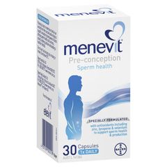 Menevit 30 viên Úc tăng chất lượng tinh trùng nam giới, hỗ trợ sinh sản