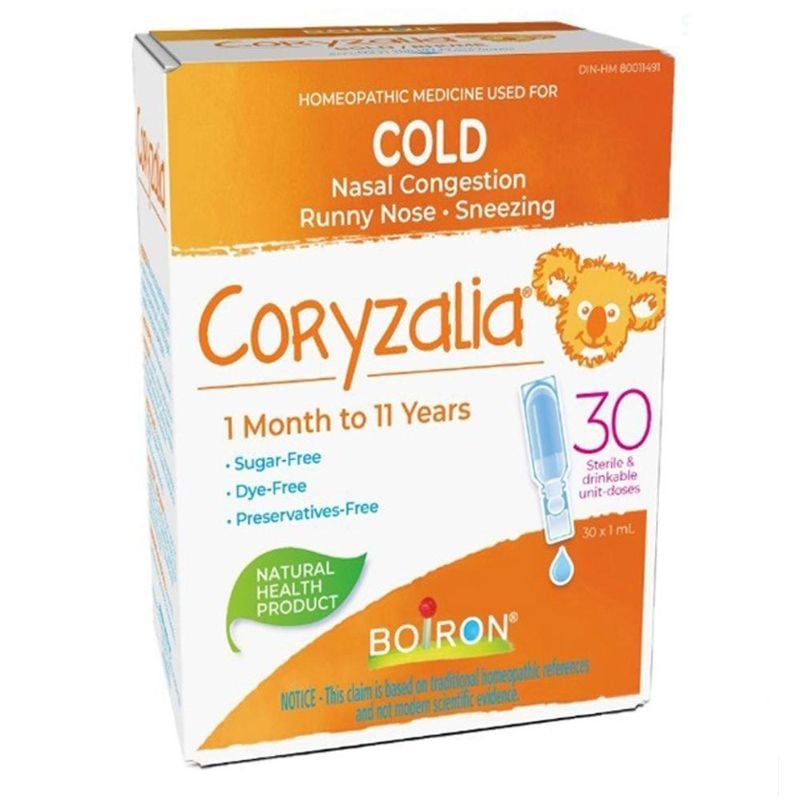 Muối uống vi lượng đồng căn Boiron Coryzalia Canada 30 tép cho bé từ 1 tháng - 11 tuổi