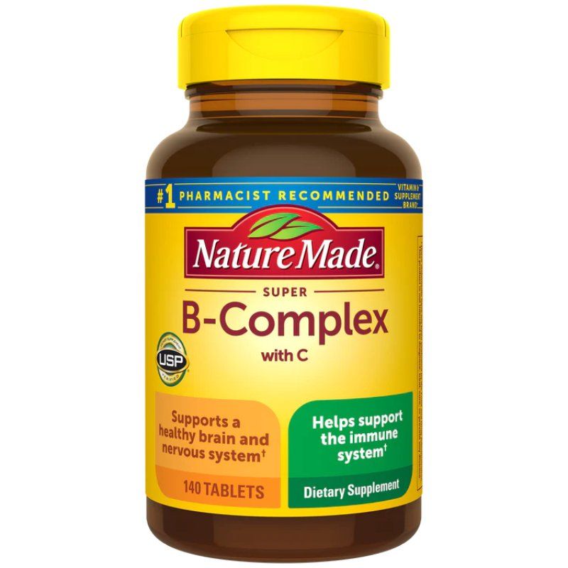 Vitamin B tổng hợp Nature Made Super B-Complex with C của Mỹ 140 viên