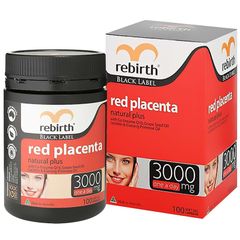 Nhau thai cừu đỏ Rebirth Black Label Red Placenta Natural Plus 3000mg 100 viên của Úc