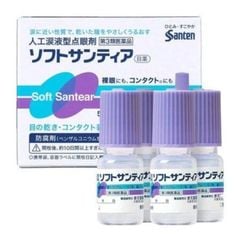Nước nhỏ mắt nhân tạo Santen Soft Santear màu xanh 5ml giảm khô mắt