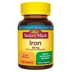 Viên uống sắt Nature Made Iron 65mg 180 viên/ 365 viên Mỹ bổ máu