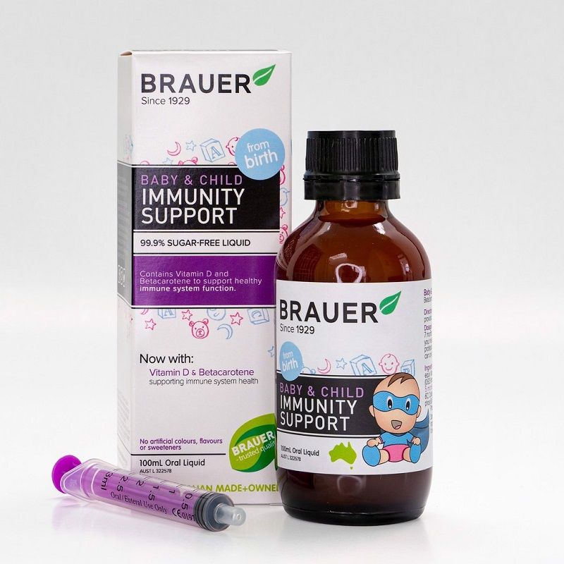 Siro Brauer Baby Child & Immunity Support 100ml Úc (sơ sinh - 12 tuổi) tăng sức đề kháng cho bé