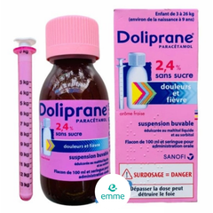 Siro hạ sốt Doliprane 2,4% (100ml) cho bé của Pháp