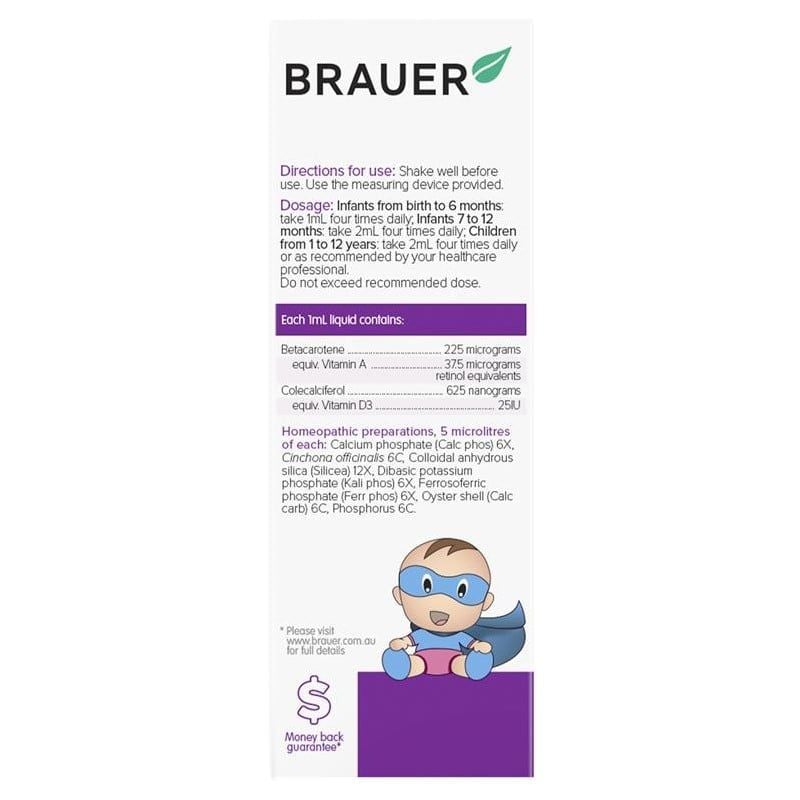 Siro tăng sức đề kháng cho bé Brauer Baby Child & Immunity Support 100ml Úc (sơ sinh - 12 tuổi)