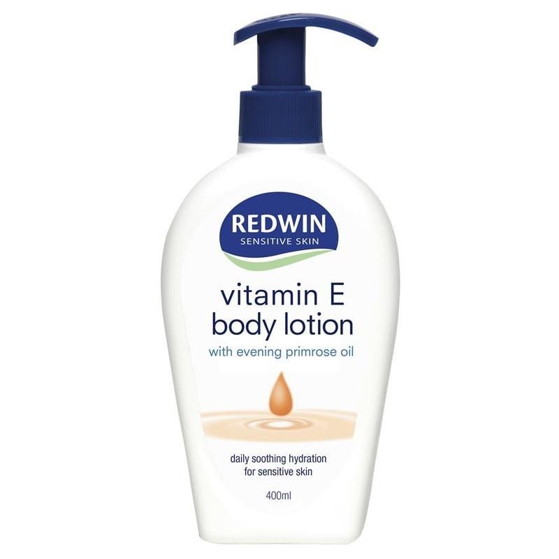 Sữa dưỡng thể Redwin Body Lotion Vitamin E 400ml Úc - Dưỡng ẩm toàn thân, chai có vòi