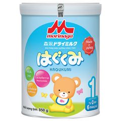 Sữa Morinaga số 1 Hagukumi 850g (bé 0-6 tháng tuổi) Nhật Bản