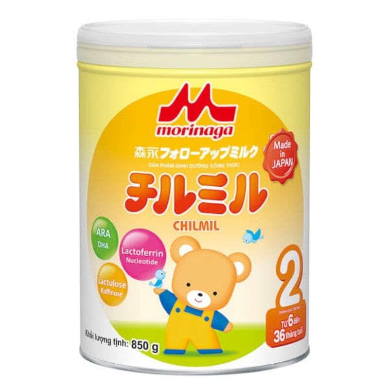 Sữa Morinaga Chilmil số 2 850g (bé 6-36 tháng tuổi)