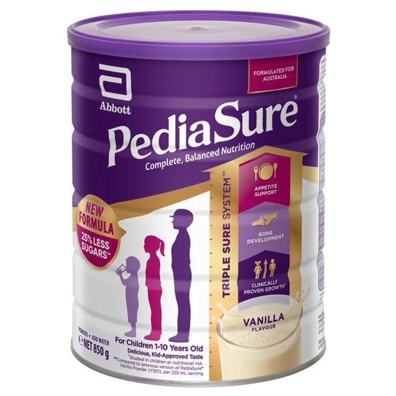Sữa PediaSure Úc 850g vị vani chobé 1-10 tuổi, mẫu mới