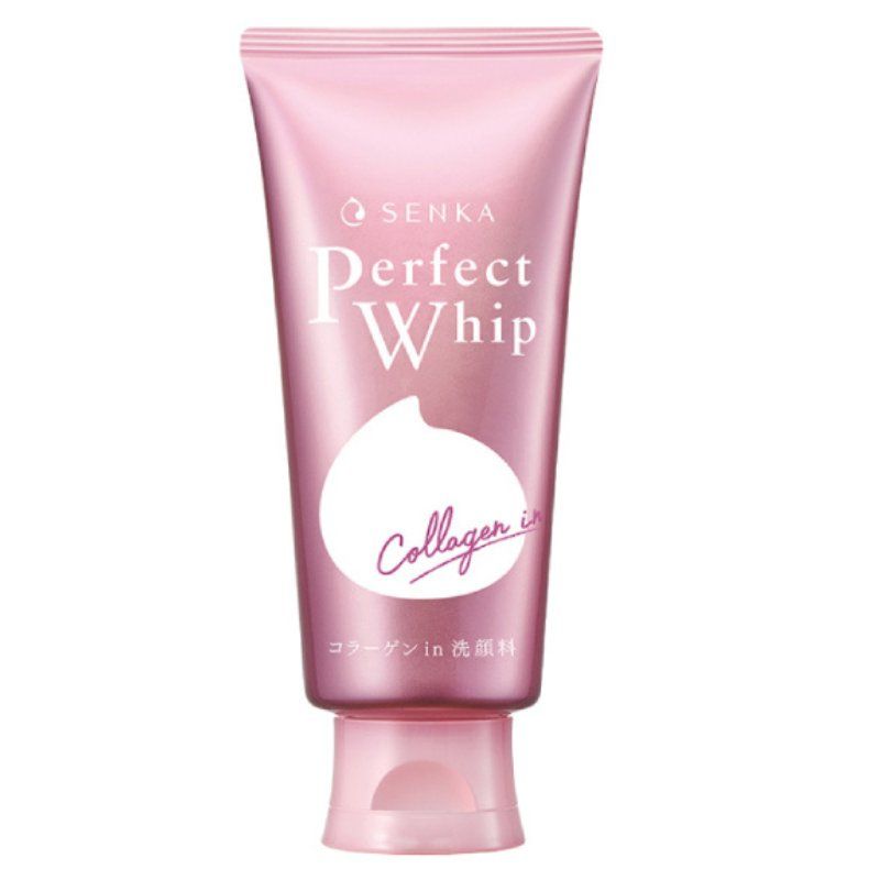 Sữa rửa mặt Senka Perfect Whip Collagen In 120g Nhật tạo bọt bổ sung collagen