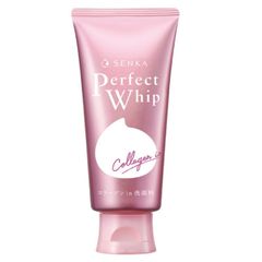 Sữa rửa mặt Senka Perfect Whip Collagen In 120g Nhật tạo bọt bổ sung collagen ngừa lão hóa