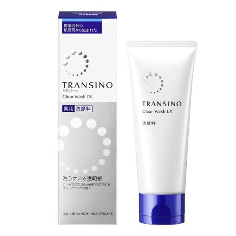 Sữa rửa mặt Transino Clear Wash 100g trắng da giảm nám Nhật Bản