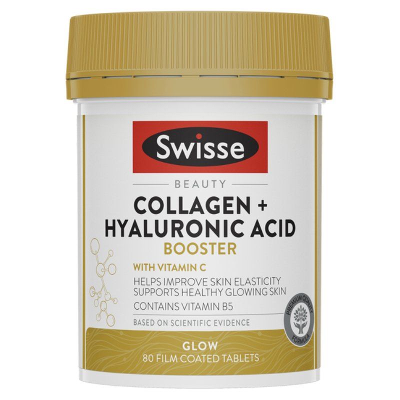 Swisse Beauty Collagen + Hyaluronic Acid Booster 80 viên đẹp da, cấp nước