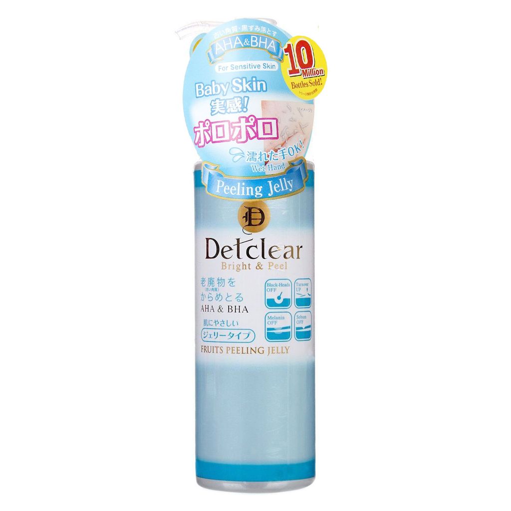 Gel tẩy tế bào chết Detclear Bright & Peel 180ml Nhật Bản màu xanh