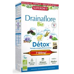 Thải độc chuyên sâu 5 in 1 Detox Drainaflore Bio Superdiet Pháp (20 ống x 15ml)