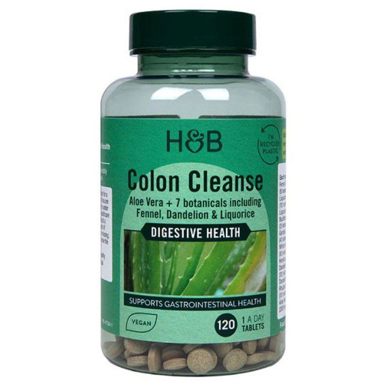 Thải độc ruột Holland & Barrett Aloe Vera Colon Cleanse 120 viên Anh