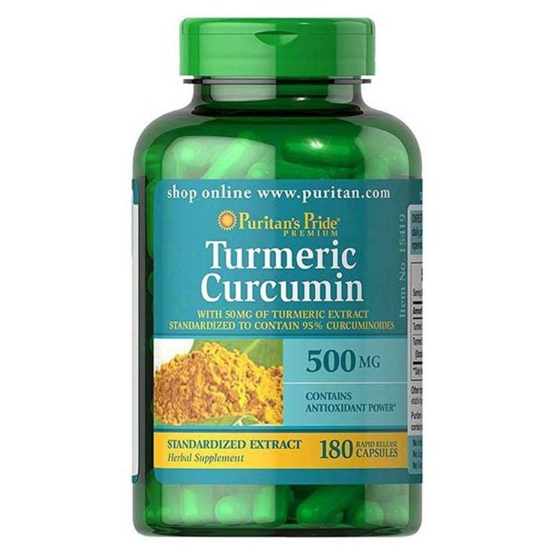 Tinh chất nghệ Puritan’s Pride Turmeric Curcumin 500mg Mỹ 180 viên