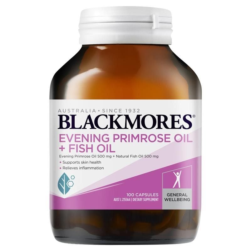 Tinh dầu hoa anh thảo kết hợp dầu cá Blackmores Evening Primrose Oil +Fish Oil 100 viên của Úc