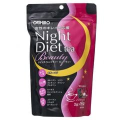 Trà giảm cân Orihiro Night Diet Tea Beauty Collagen 16 gói ban đêm Nhật Bản