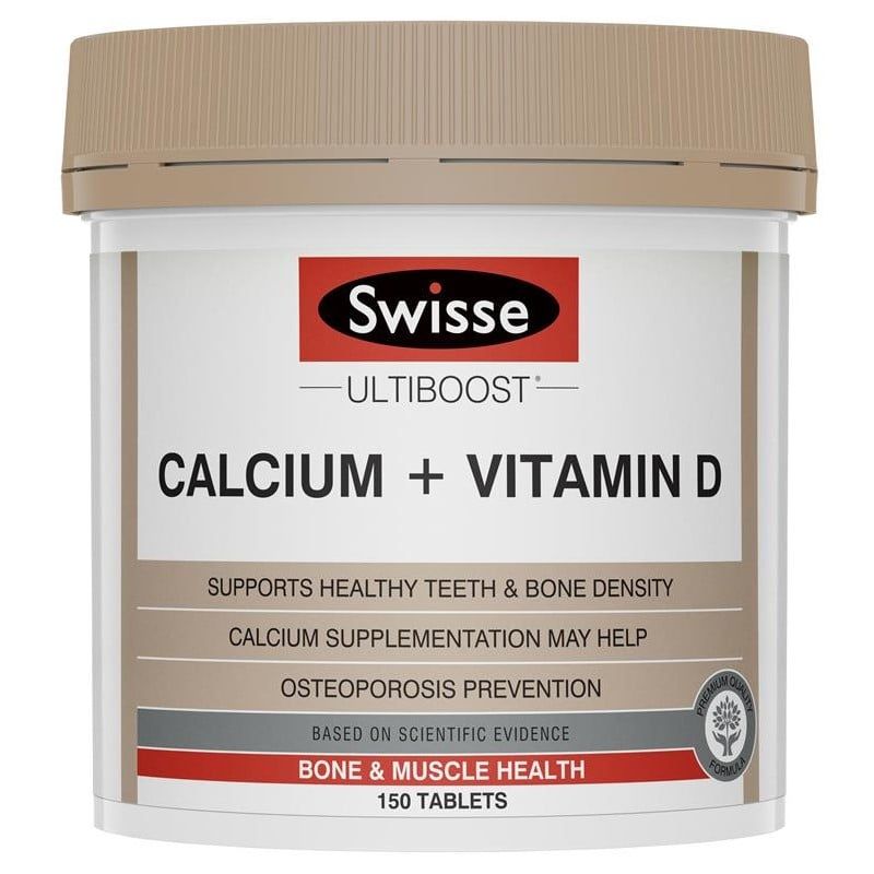 Viên uống Swisse Calcium + Vitamin D bổ sung canxi chống loãng xương của Úc