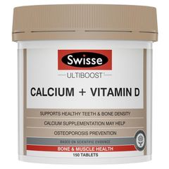 Viên uống Swisse Ultiboost Calcium + Vitamin D bổ sung canxi vitamin D của Úc