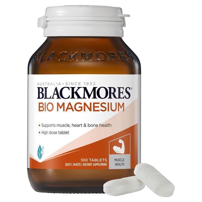 Blackmores Bio Magnesium Úc bổ sung magie hỗ trợ cơ bắp 100 viên