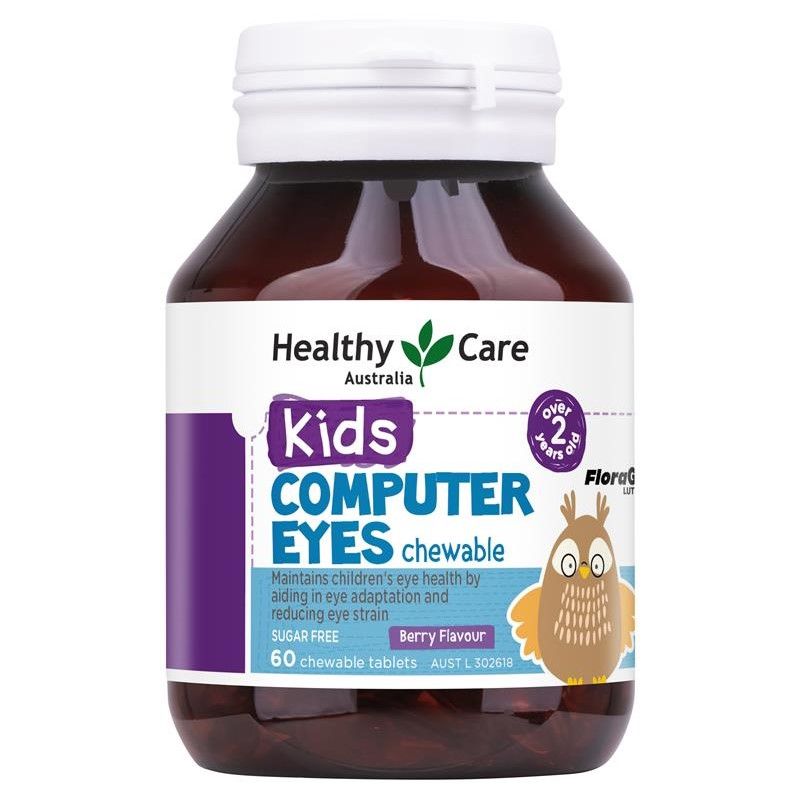 Viên nhai bổ mắt Healthy Care Kids Computer Eyes cho bé 60 viên Úc