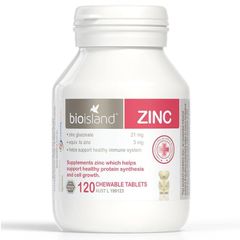 Kẽm Bio Island Zinc 120 viên nhai của Úc bổ sung kẽm cho bé từ 1 - 12 tuổi