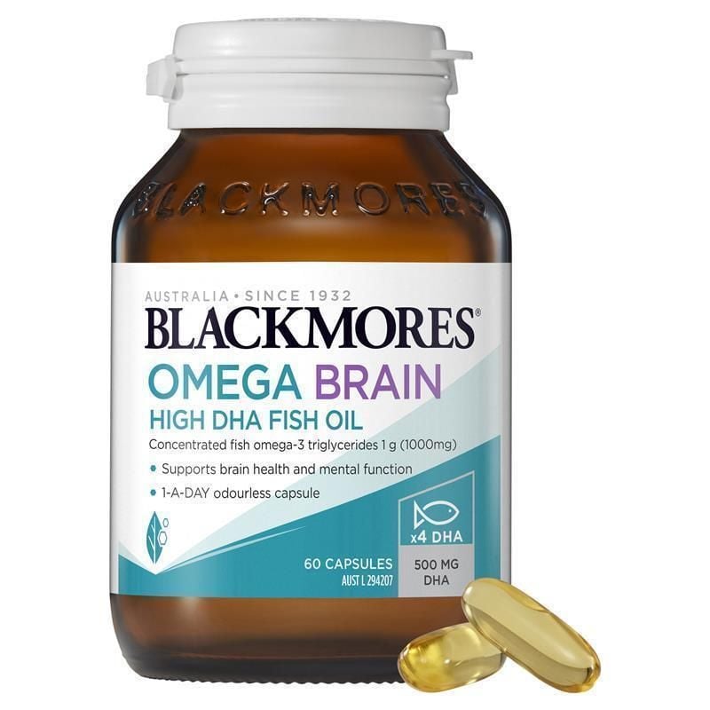 Bổ não Blackmores Omega Brain High DHA Fish Oil 60 viên Úc