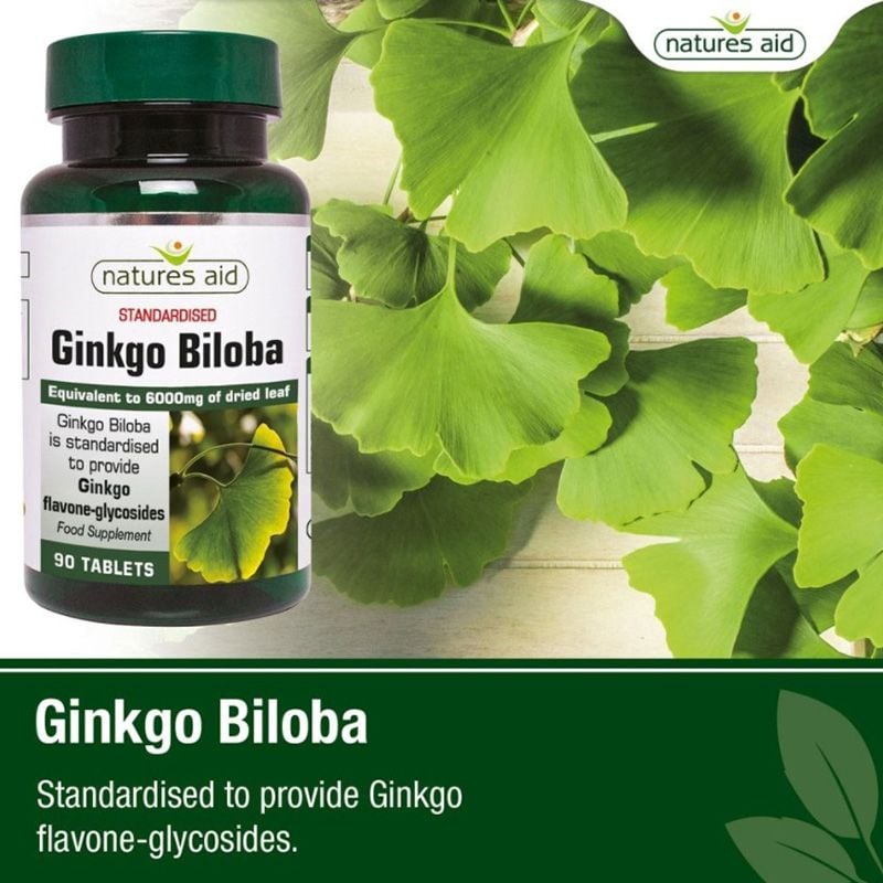 Bổ não Natures Aid Ginkgo Biloba 6000mg 90 viên của Anh – Hebemart.vn