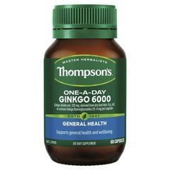 Viên uống bổ não Thompson's One-A-Day Ginkgo 6000mg 60 viên Úc (Mẫu mới nhất)