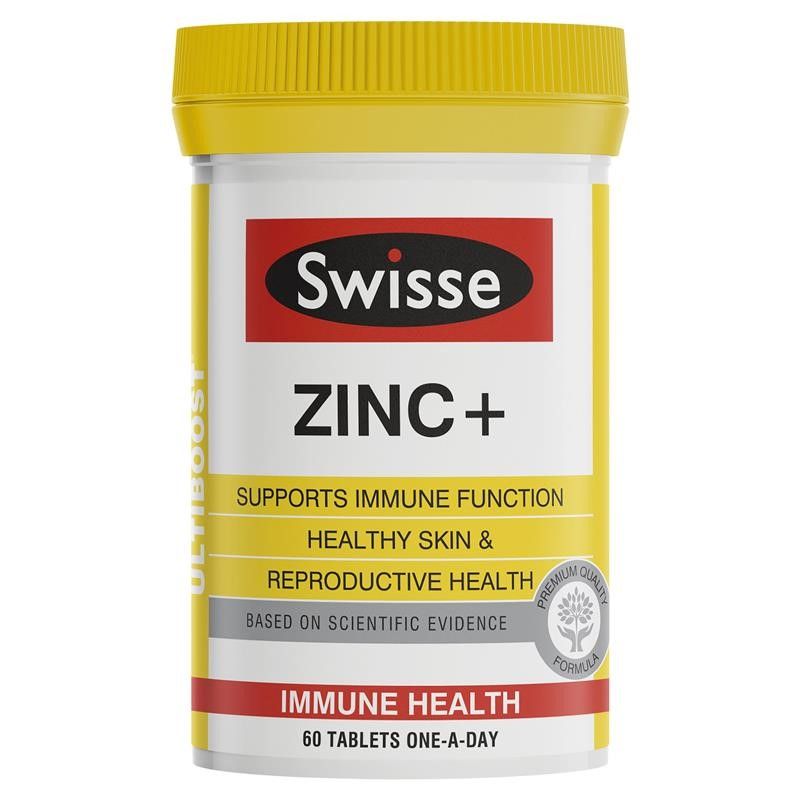 Viên uống bổ sung kẽm Swisse Ultiboost Zinc+ 60 viên chính hãng Úc