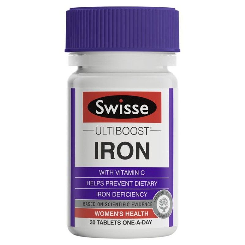 Viên uống bổ sung sắt Swisse Ultiboost Iron 30 viên Úc