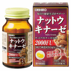 Viên uống chống đột quỵ Nattokinase 2000FU Orihiro 60 viên Nhật Bản