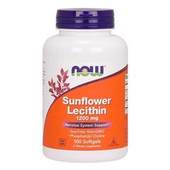 Viên uống chống tắc tia sữa Now Sunflower Lecithin 1200mg 100 viên của Mỹ