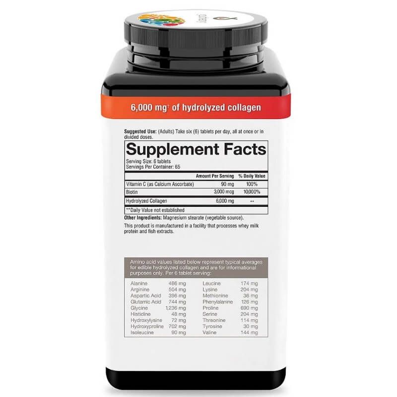 Viên uống Collagen Youtheory + Biotin 6000mg Type 1, 2 & 3 hộp 390 viên của Mỹ