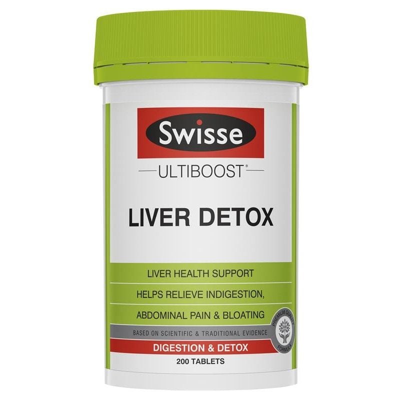 Viên uống hỗ trợ giải độc gan Swisse Ultiboost Liver Detox Úc 200 viên