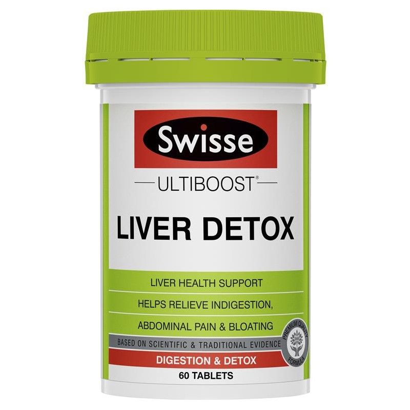 Viên uống hỗ trợ giải độc gan Swisse Ultiboost Liver Detox Úc 60 viên