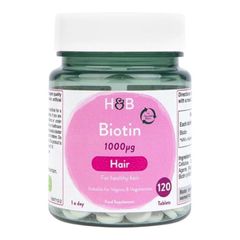 Viên uống mọc tóc Holland & Barrett Biotin 1000mcg 120 viên Anh