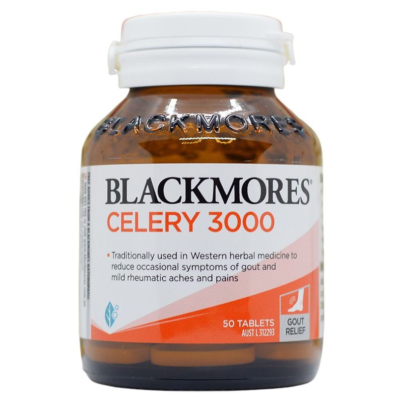 Viên uống phòng ngừa và hỗ trợ điều trị Gout Blackmores Celery 3000 50 viên Úc