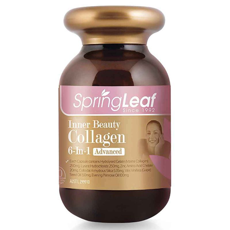 Viên uống collagen Spring Leaf Inner Beauty Collagen 6-in-1 Advanced của Úc