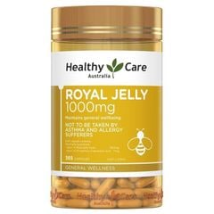 Sữa ong chúa Healthy Care Royal Jelly 1000mg 365 viên Úc