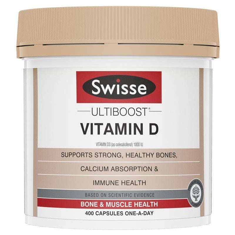 Viên uống Swisse Vitamin D bổ sung vitamin D 400 viên của Úc