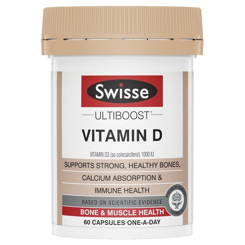 Viên uống Swisse Vitamin D bổ sung vitamin D 60 viên của Úc