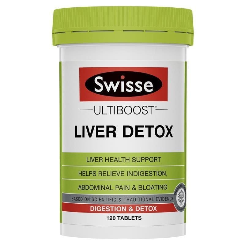 Viên uống hỗ trợ giải độc gan Swisse Ultiboost Liver Detox Úc 120 viên