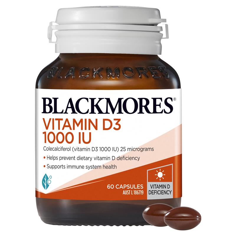 Vitamin D3 Blackmores 1000IU Úc 60 viên chính hãng, mẫu mới – Hebemart.vn