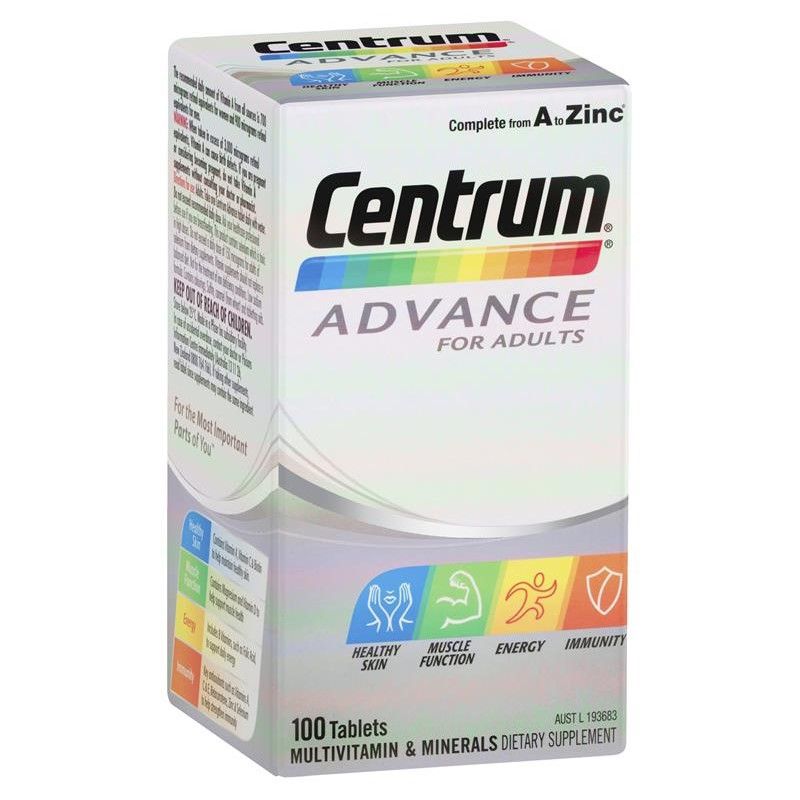 Vitamin tổng hợp Centrum Advance 100 viên cho người dưới 50 tuổi