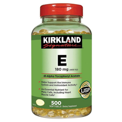 Viên uống vitamin E Kirkland 400 IU 500 viên Mỹ (nắp đỏ)