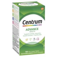 Vitamin tổng hợp Centrum Advance for Adults cho người dưới 50 tuổi của Úc 100 viên